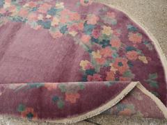 ROUND OVAL VINTAGE CHINESE ART DECO ACCENT RUG - 3046931