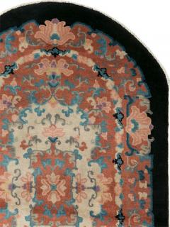 ROUND OVAL VINTAGE CHINESE ART DECO ACCENT RUG - 3046903