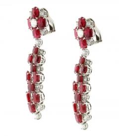 RUBY AND DIAMOND CHANDELIER DROP EARRINGS - 2896964