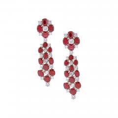 RUBY AND DIAMOND CHANDELIER DROP EARRINGS - 2898878