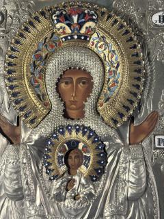 RUSSIAN ORTHODOX ENAMELED METAL ICON - 4691300