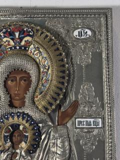 RUSSIAN ORTHODOX ENAMELED METAL ICON - 4691304
