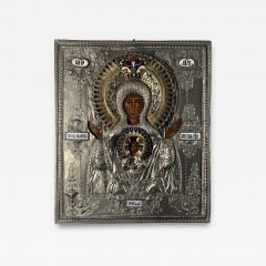 RUSSIAN ORTHODOX ENAMELED METAL ICON - 4694486