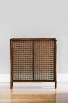 Radiator cover in bamboo and Vienna straw with leather bindings Molto Editions - 3357627