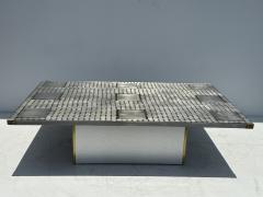 Raf Verjans Brutalist Mosaic Aluminum Coffee Table - 3678742