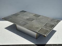 Raf Verjans Brutalist Mosaic Aluminum Coffee Table - 3678746