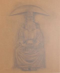 Rafael Coronel Rafael Coronel Drawing Pencil on Paper Mounted Giltwood Frame - 347820