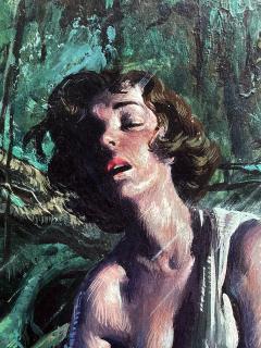 Rafael DeSoto Pulp Magazine Sexy Woman in a Swamp Storm Hispanic Artist Mid Century - 2521505