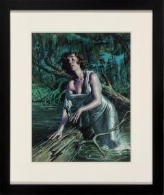 Rafael DeSoto Pulp Magazine Sexy Woman in a Swamp Storm Hispanic Artist Mid Century - 2521507