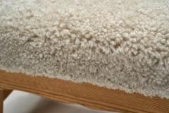 Ragnvald Krogen s Pair of Stools by Krogen s with Sheepskin Seats Norway 20th Century - 4240195