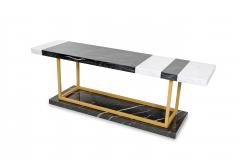 Railis Kotlevs Contemporary Demeter Bench in Black and White Marble - 2849211