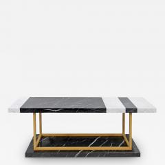 Railis Kotlevs Contemporary Demeter Bench in Black and White Marble - 2854055