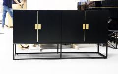 Railis Kotlevs Contemporary Norse Sideboard in Black Ash Brass by Railis Design - 2308458