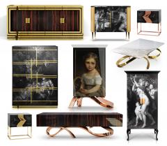 Railis Kotlevs Contemporary Norse Sideboard in Black Ash Brass by Railis Design - 2308469
