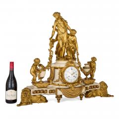 Raingo Fr res Grand ormolu and marble clock set by Raingo Fr res and Salmson - 3978585