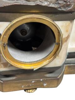 Raingo Fr res MAGNIFICENT THREE CHERUB 19TH CENTURY FRENCH DARK DORE BRONZE MARBLE CLOCK - 4495638