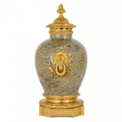 Raingo Fr res Pair of Empire style marble and ormolu vases by Raingo - 3585863