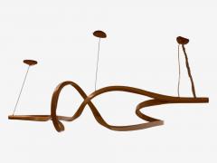 Raka Studio Contemporary Organic Modern Chandelier Bentwood LED 21st C  - 3993093