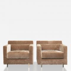 Ralph Pucci 2008 Ralph Pucci India Mahdavi Oliver Armchairs in Silk Pair - 4399185