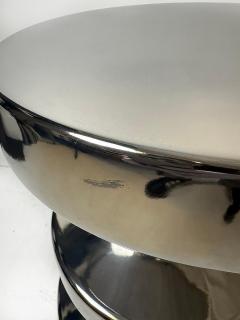 Ralph Pucci Ralph Pucci International India Mahdavi Bishop Stool Side Table in Silver - 4289697