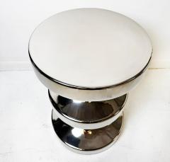 Ralph Pucci Ralph Pucci International India Mahdavi Bishop Stool Side Table in Silver - 4289705