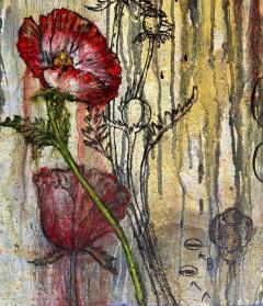 Rana Rochat Large Encaustic Abstract Expressionist Painting by Rana Rochat 2000 - 4507412