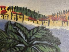 Raoul Dufy MID CENTURY CANNES SEASIDE WITH HORSE DRAWN CARRIAGE PAINTING AFTER RAOUL DUFY - 4494753