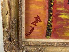 Raoul Dufy MID CENTURY CANNES SEASIDE WITH HORSE DRAWN CARRIAGE PAINTING AFTER RAOUL DUFY - 4494759