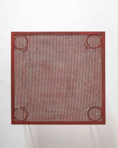 Raoul Guys Perforated Lacquered Steel Cafe Games Table by Raoul Guys France c 1960 - 4102398