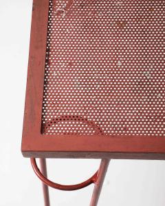 Raoul Guys Perforated Lacquered Steel Cafe Games Table by Raoul Guys France c 1960 - 4102405