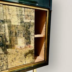 Raphael D corateur Rapha l Raffel 1912 2000 Green Lacquer Bar Cabinet circa 1950 - 4238450