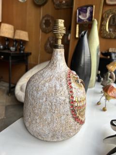 Raphael Giarrusso Ceramic Lamp by Rapha l Giarrusso France 1960s - 4634674