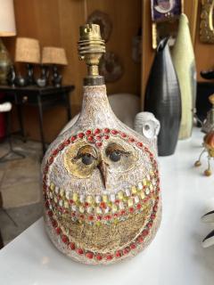 Raphael Giarrusso Ceramic Lamp by Rapha l Giarrusso France 1960s - 4634675