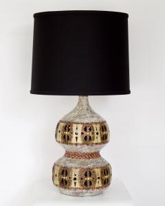 Raphael Giarrusso FRENCH ARTIST RAPHAEL PIERCED GIARRUSSO CERAMIC TABLE LAMP ACCOLAY C1967 - 2987062