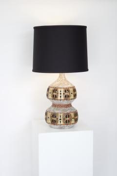 Raphael Giarrusso FRENCH ARTIST RAPHAEL PIERCED GIARRUSSO CERAMIC TABLE LAMP ACCOLAY C1967 - 2987065