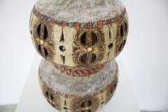 Raphael Giarrusso FRENCH ARTIST RAPHAEL PIERCED GIARRUSSO CERAMIC TABLE LAMP ACCOLAY C1967 - 2987068