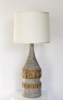 Raphael Giarrusso RAPHAELGIARRUSSO TALL PIERCED CERAMIC TABLE LAMP ACCOLAY C1967 - 2997508