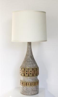 Raphael Giarrusso RAPHAELGIARRUSSO TALL PIERCED CERAMIC TABLE LAMP ACCOLAY C1967 - 2997509