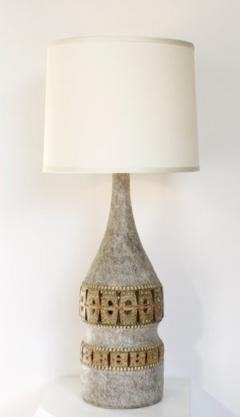 Raphael Giarrusso RAPHAELGIARRUSSO TALL PIERCED CERAMIC TABLE LAMP ACCOLAY C1967 - 2997520