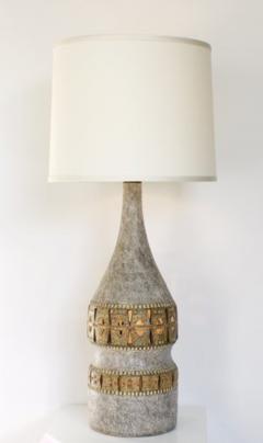 Raphael Giarrusso RAPHAELGIARRUSSO TALL PIERCED CERAMIC TABLE LAMP ACCOLAY C1967 - 2997522