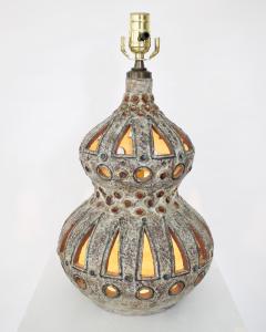 Raphael Giarrusso Raphael Giarrusso Double Gourd French Ceramic Table Lamp Accolay Circa 1967 - 2987194
