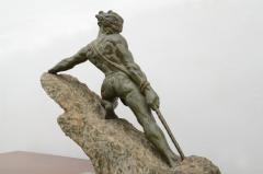 Raphael Papa 1930s art deco bronzo sculptor on stone base  - 2728260