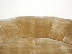 Raphael Raffel Croissant sofa by Raphael Raffel for Honore Paris in Mohair velvet 1970s - 2257747