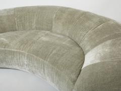 Raphael Raffel Croissant sofa by Raphael Raffel for Honore Paris in Mohair velvet 1970s - 2652556