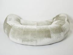 Raphael Raffel Croissant sofa by Raphael Raffel for Honore Paris in Mohair velvet 1970s - 2652561