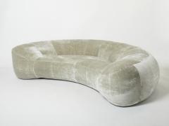 Raphael Raffel Croissant sofa by Raphael Raffel for Honore Paris in Mohair velvet 1970s - 2652564