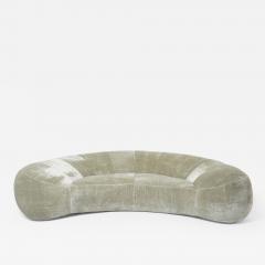 Raphael Raffel Croissant sofa by Raphael Raffel for Honore Paris in Mohair velvet 1970s - 2670953