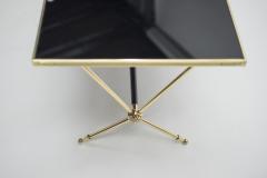 Raphael Raffel French Neoclassical Rapha l brass and opaline coffee table 1960s - 989324