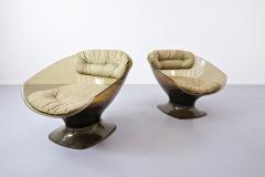 Raphael Raffel Pair Of Raphael Raffel Lucite Pod Amrchairs 1960s - 1833074