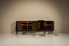 Raphael Raffel Rapha l Raffel Sideboard in Green and Black Beka Lacquer and Gold Leaf France - 4570550